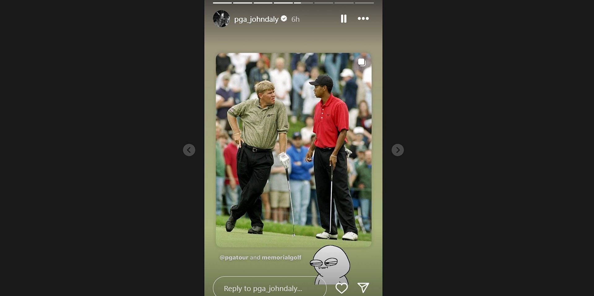 John Daly has a cryptic reaction to old picture with Tiger Woods from Jack’s Place/@pga_johndaly